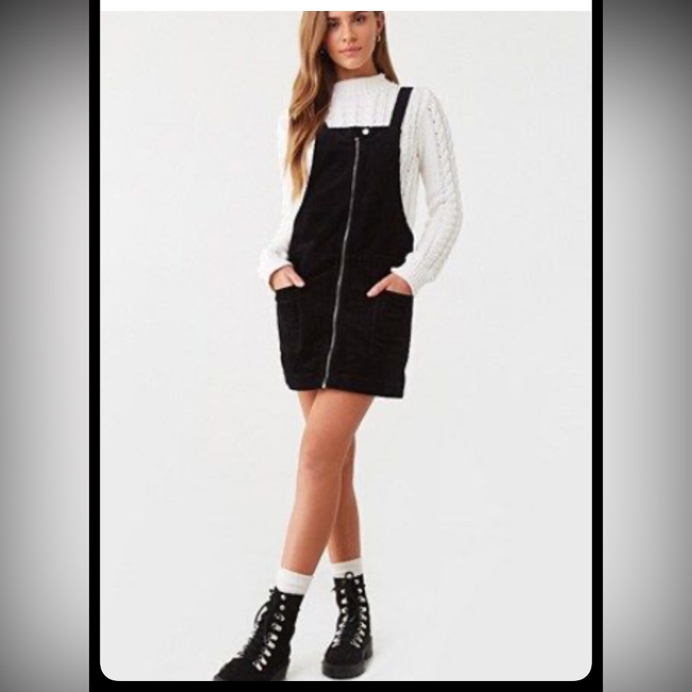 Forever 21 Black Corduroy Dress
